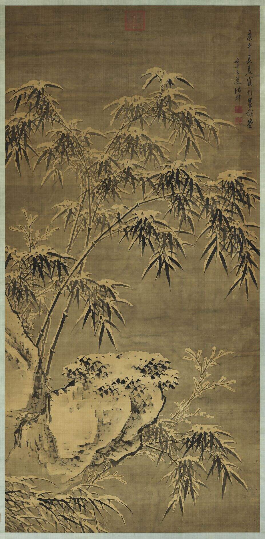 雪景竹石图缩略图