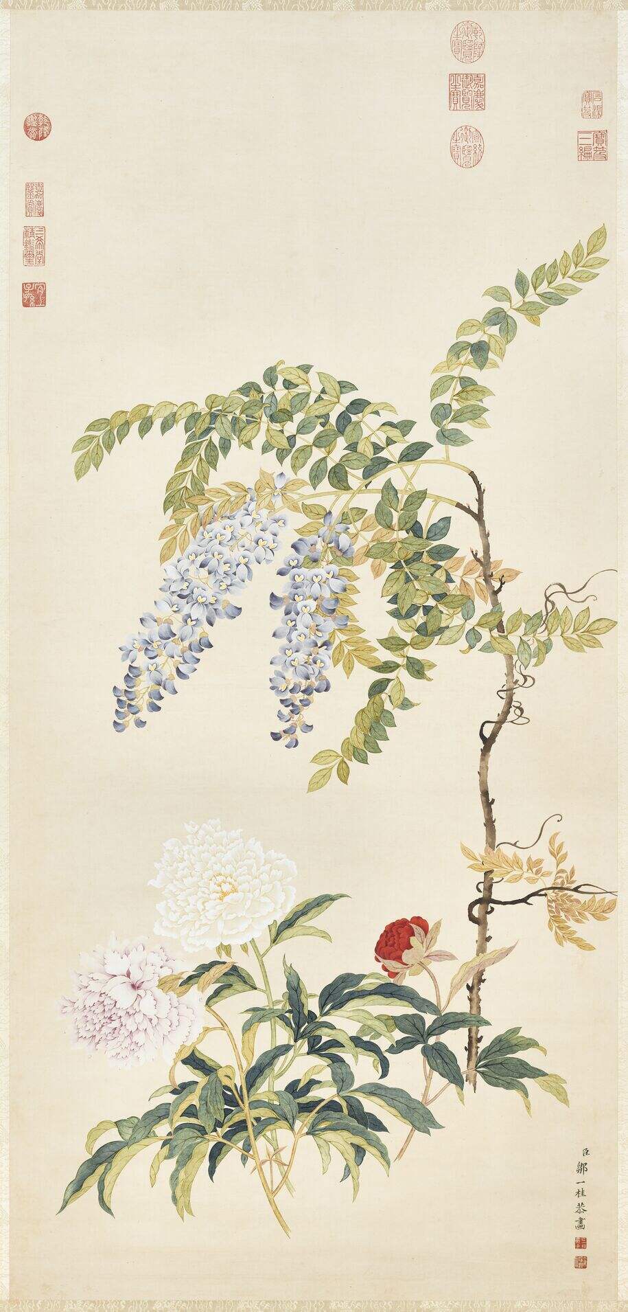 藤花芍药图缩略图
