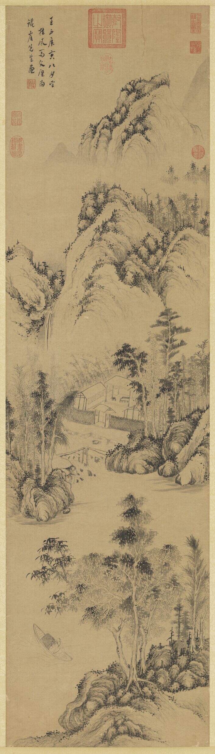 秋江钓艇图缩略图