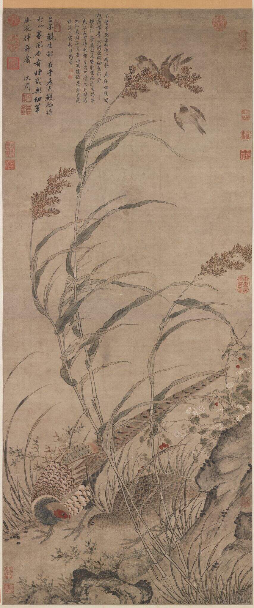 草花野禽图缩略图