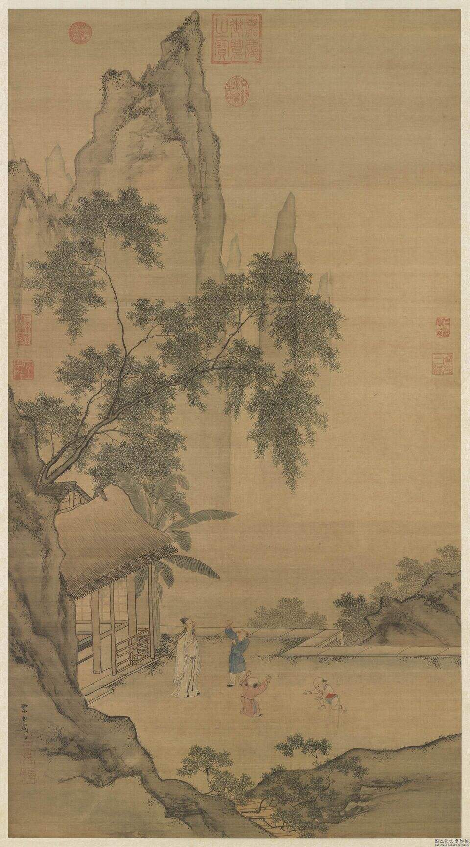 画闲看儿童捉柳花句意缩略图