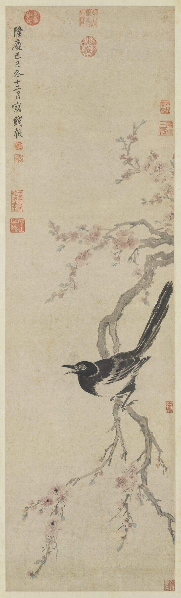 杏花喜鹊图缩略图