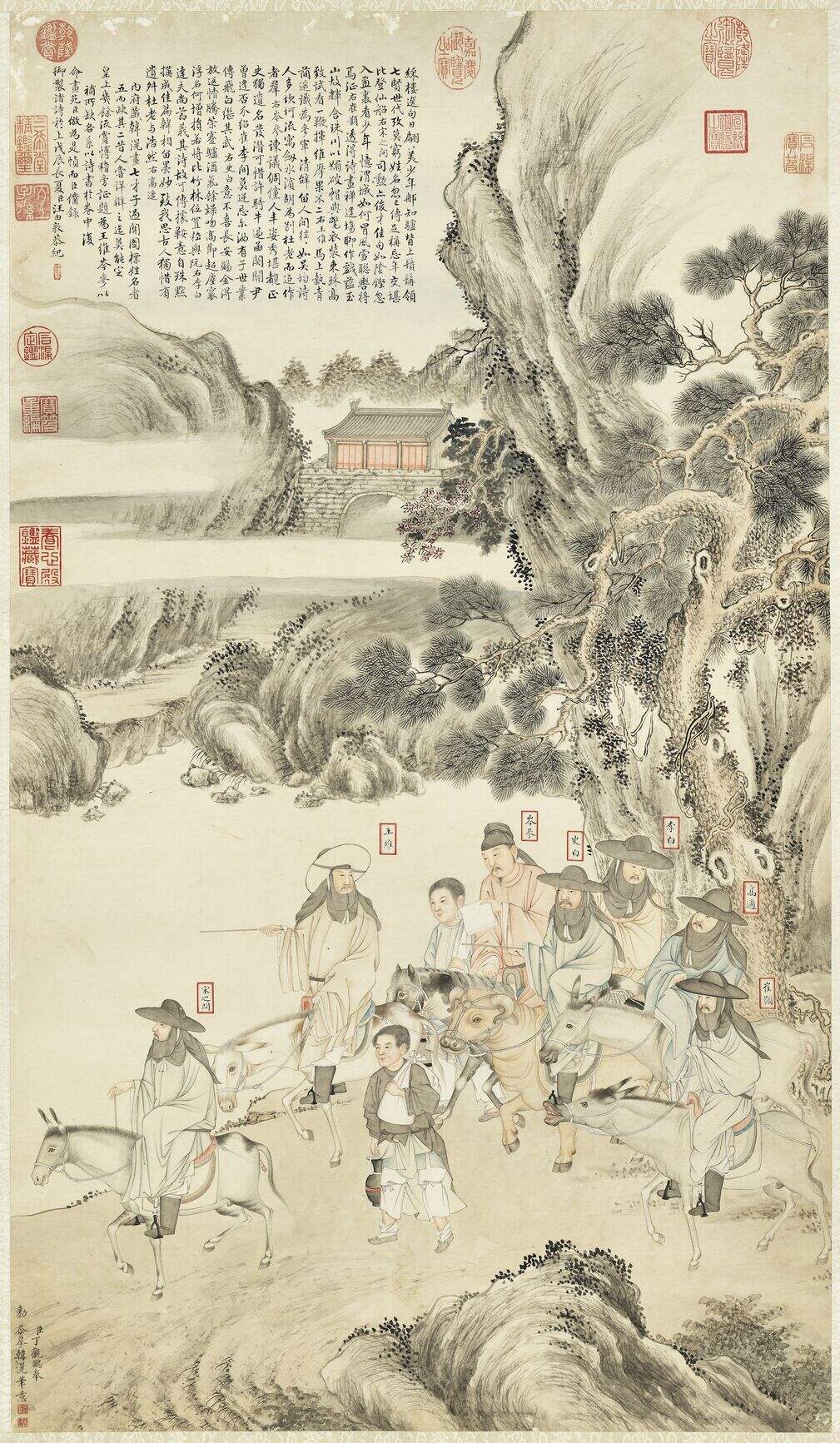 仿韩滉七才子过关图缩略图