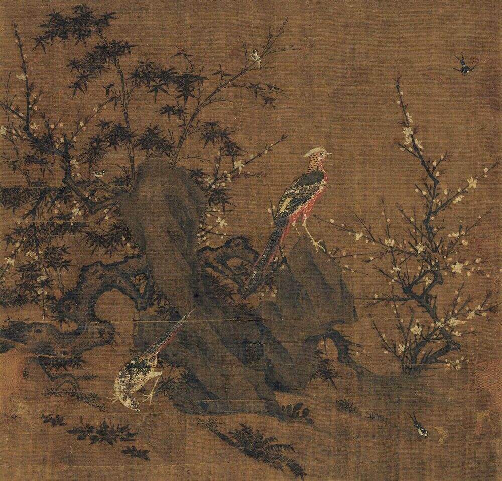 桃竹锦鸡图缩略图