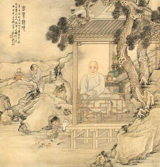 煮茶洗砚图轴缩略图