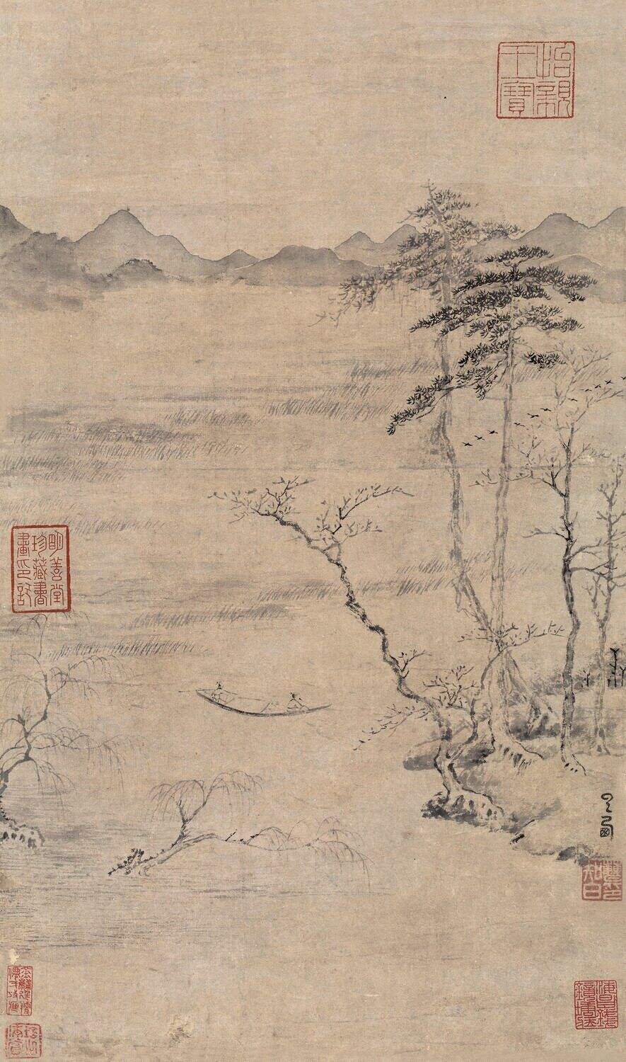 春湖泛舟图缩略图