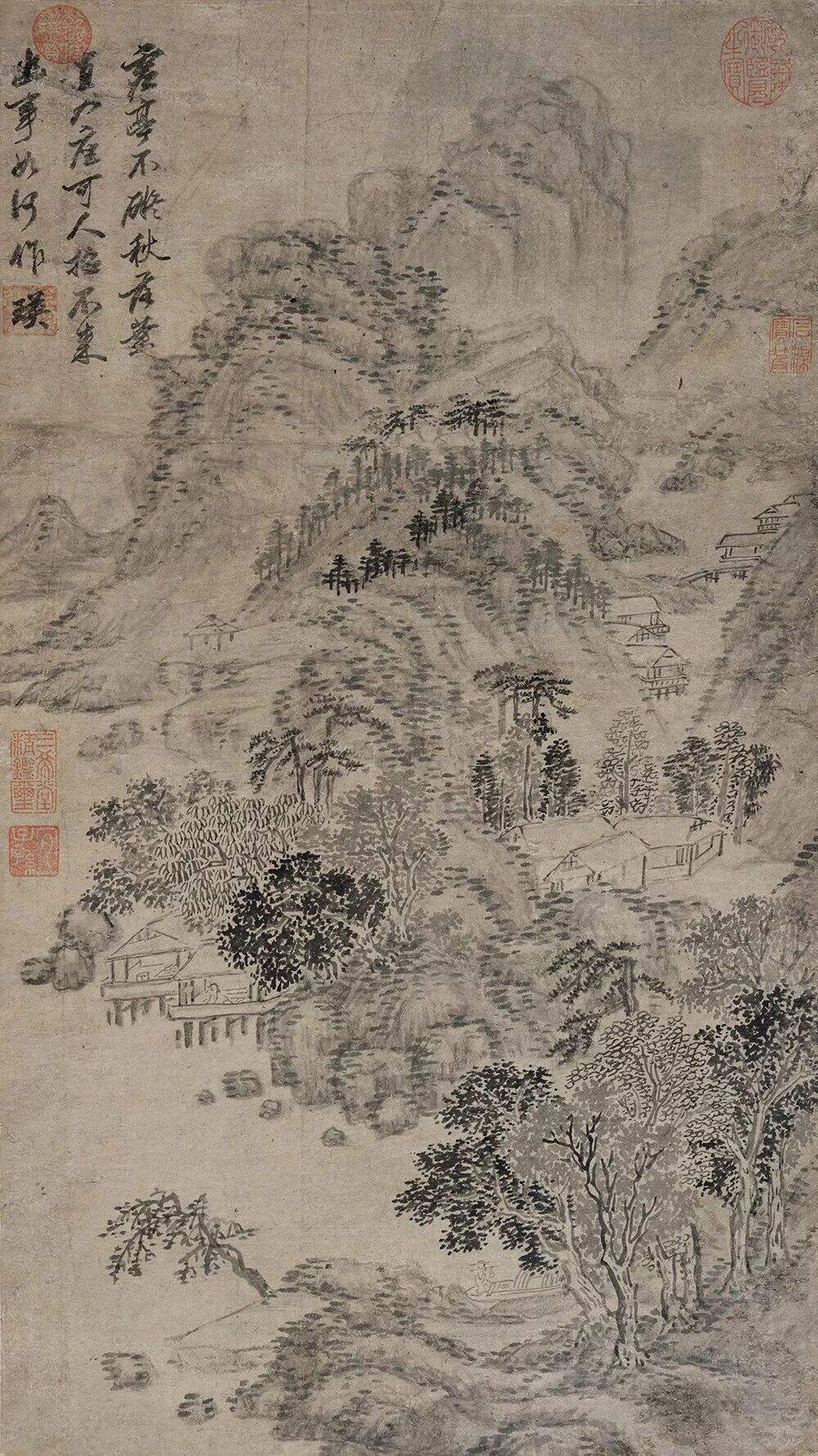 秋山虚亭图缩略图