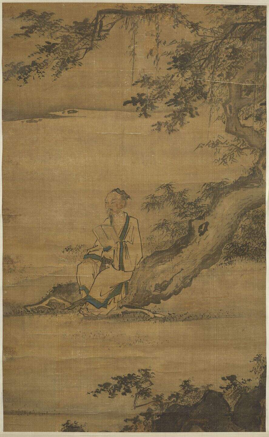 树下读书图缩略图