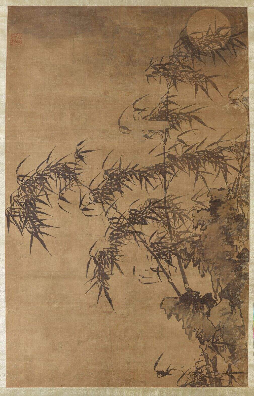 月下墨竹图缩略图