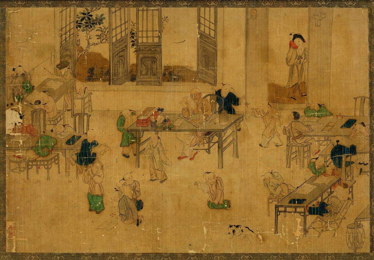 村童闹学图缩略图