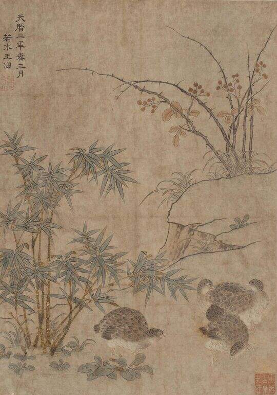 竹雀图缩略图