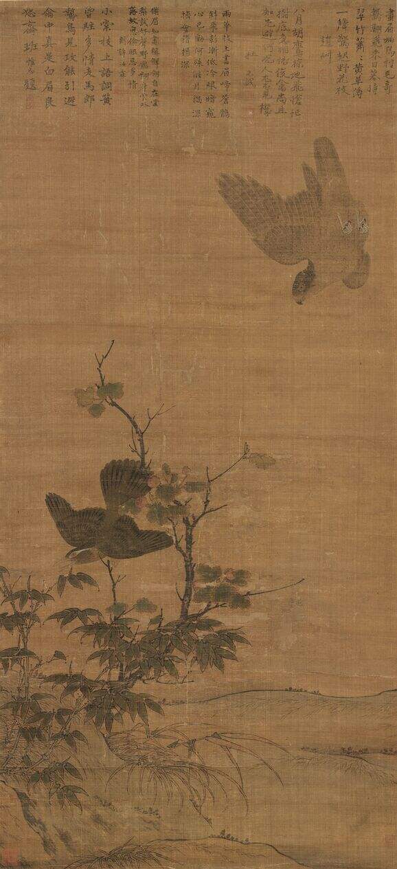 鹰逐画眉图缩略图