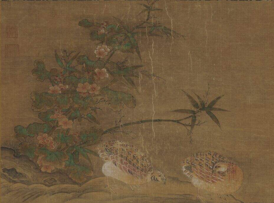夹竹鹌鹑图缩略图