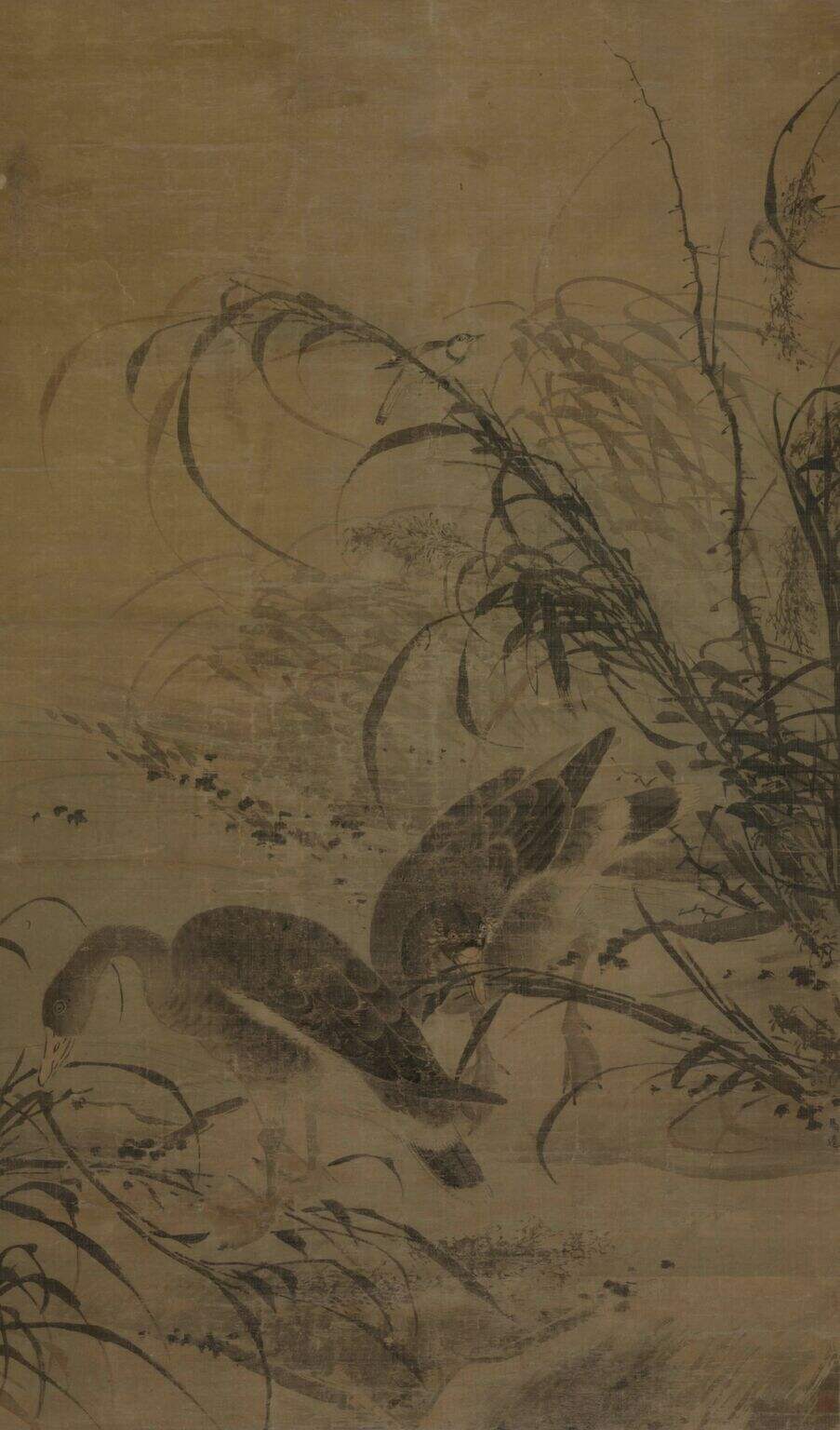 芦丛双鹅图缩略图