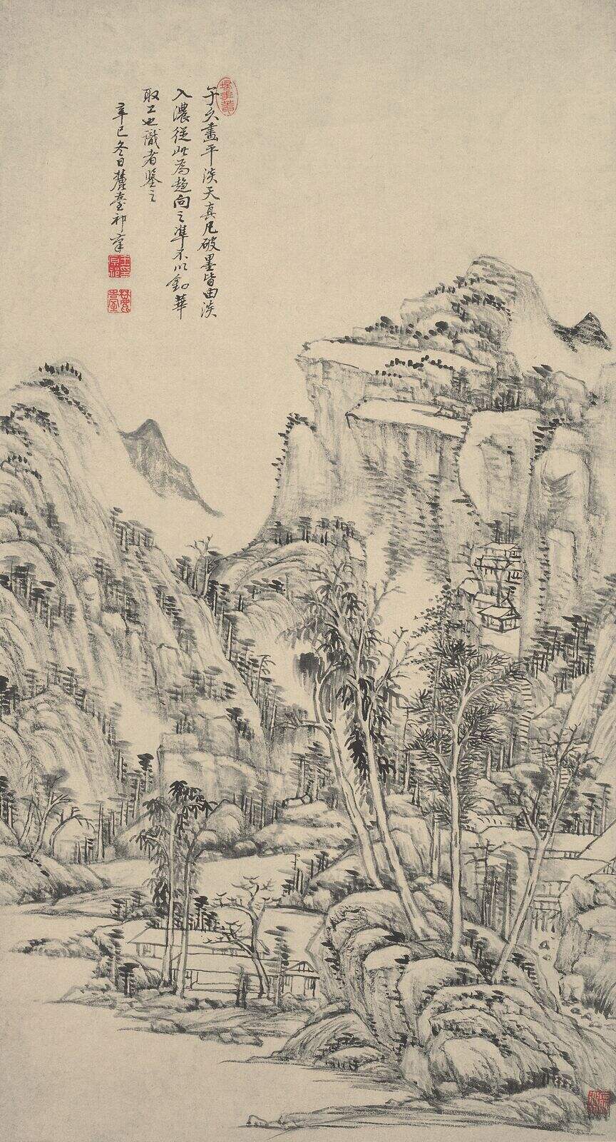溪山林屋图缩略图