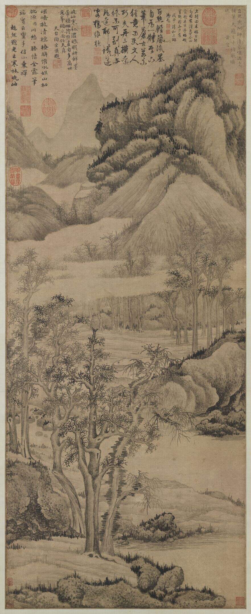 寒林晚岫图缩略图