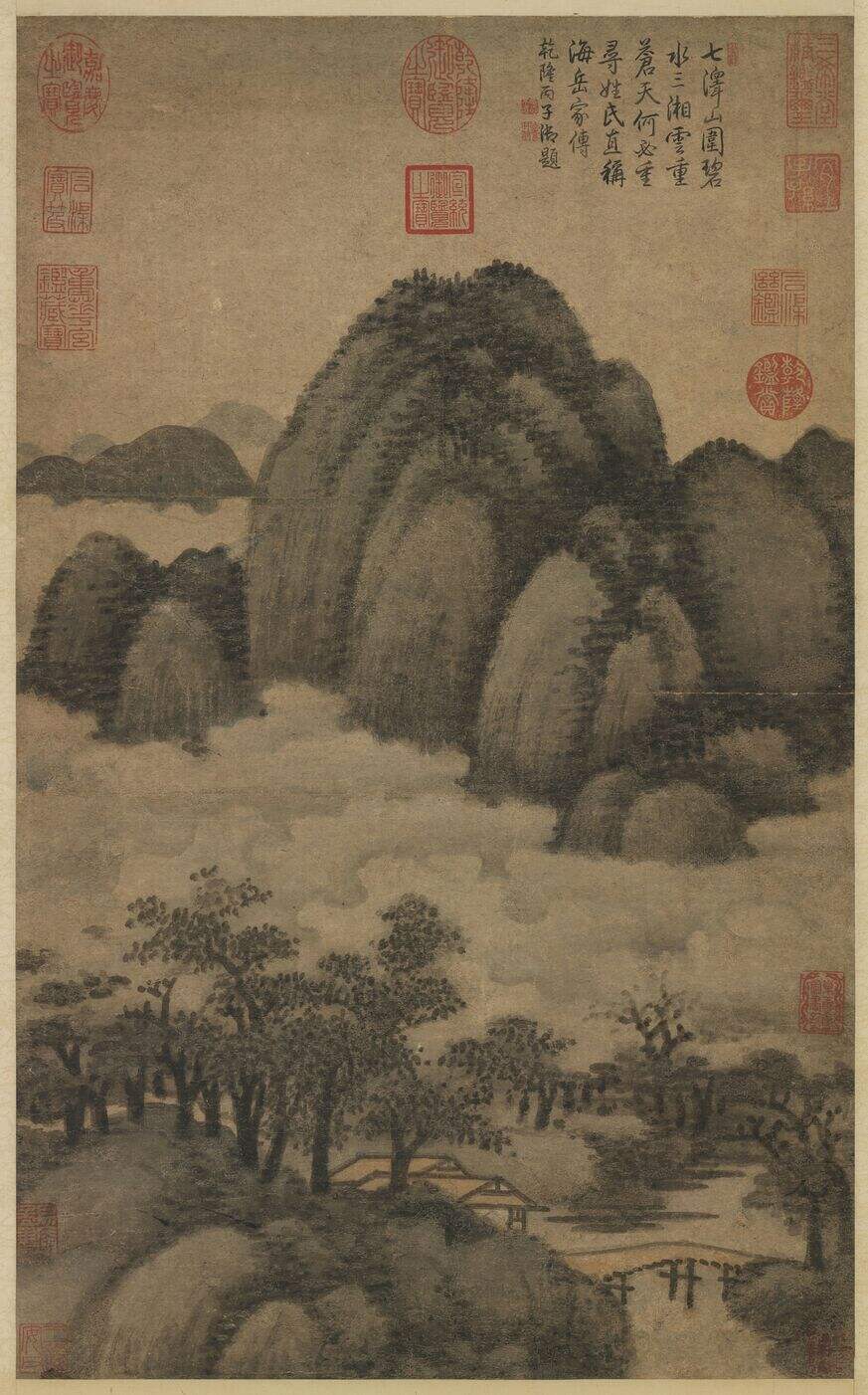 仿米氏云山图缩略图