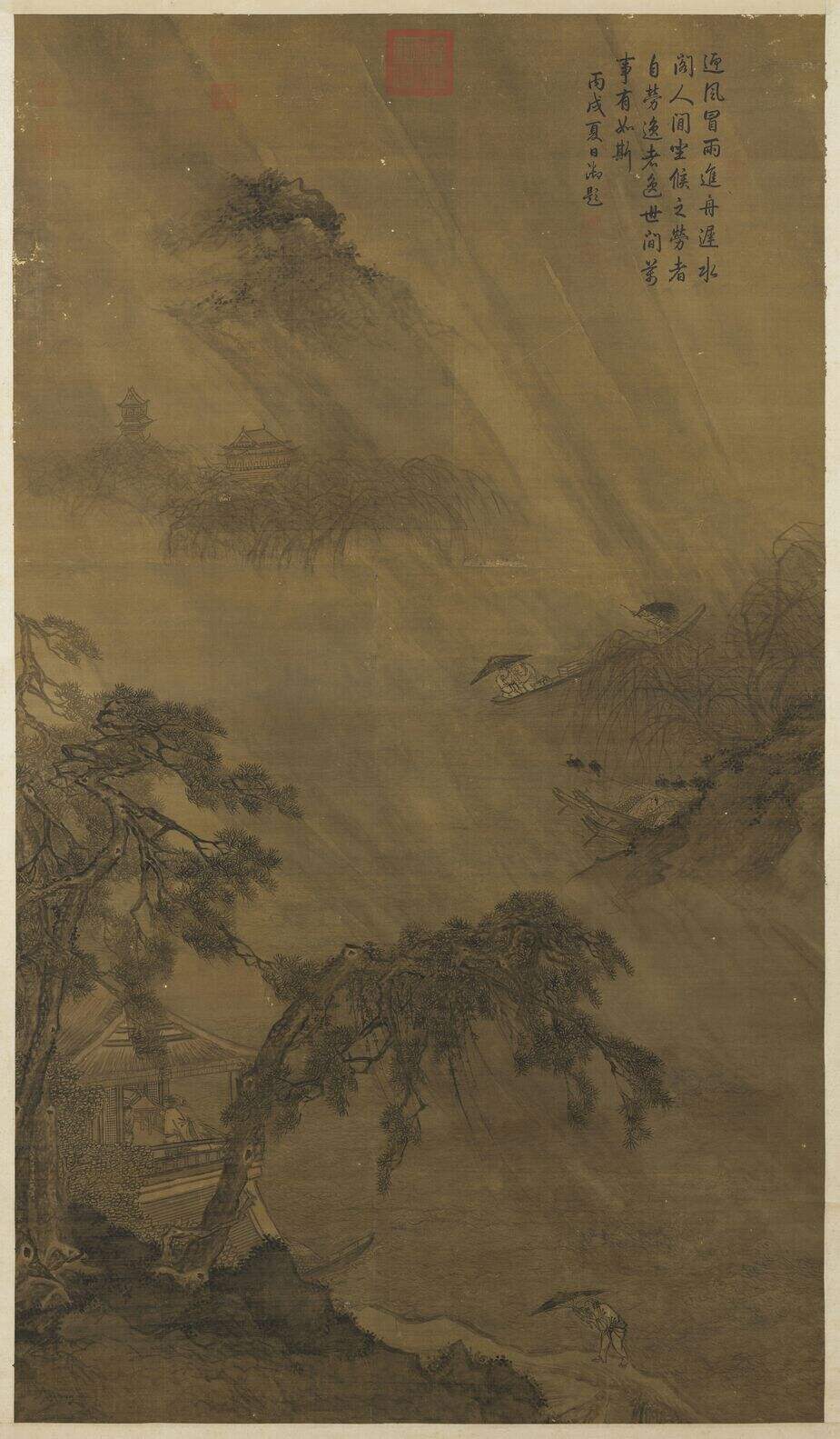 风雨归舟图缩略图