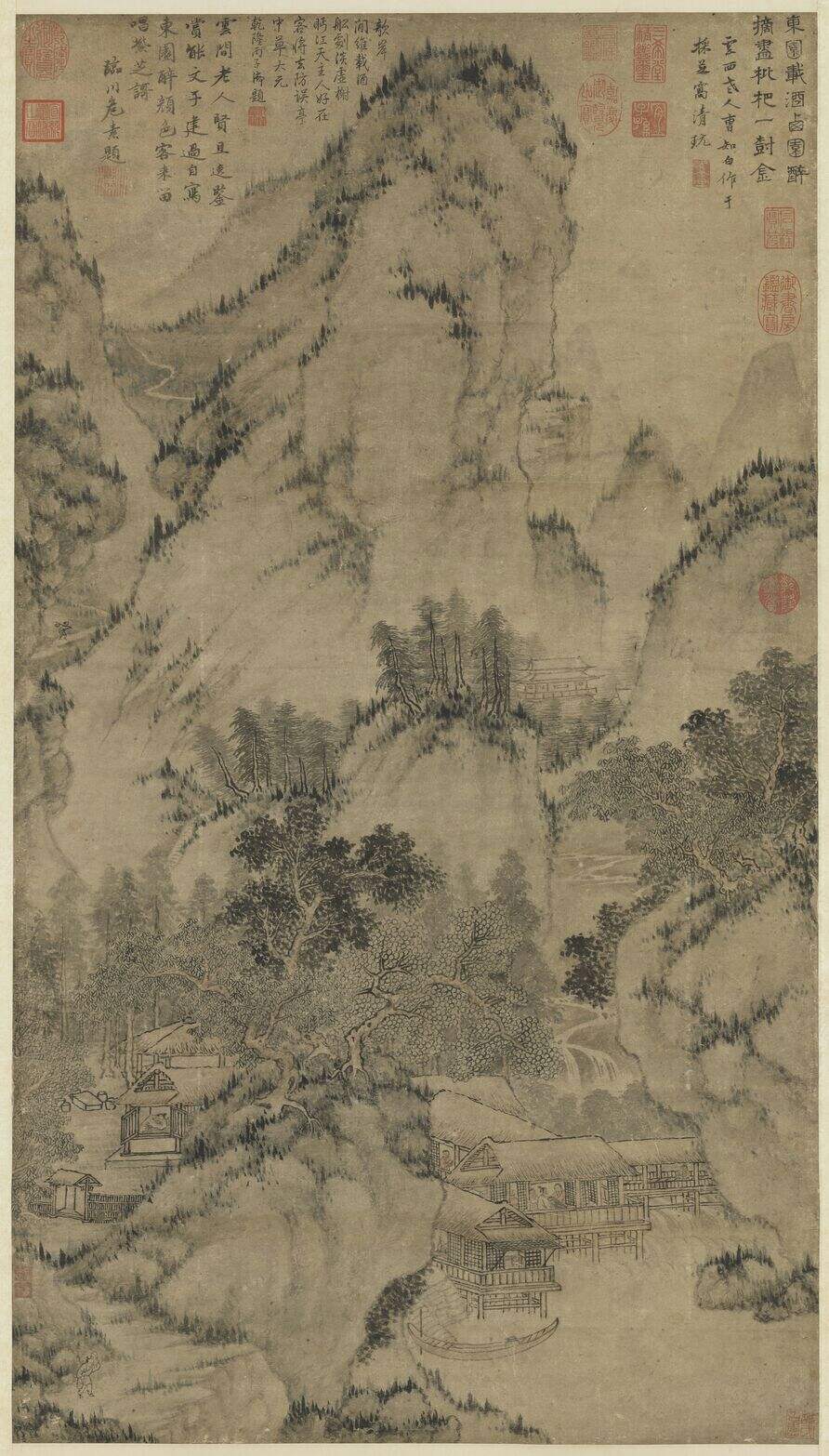 东园载酒图缩略图