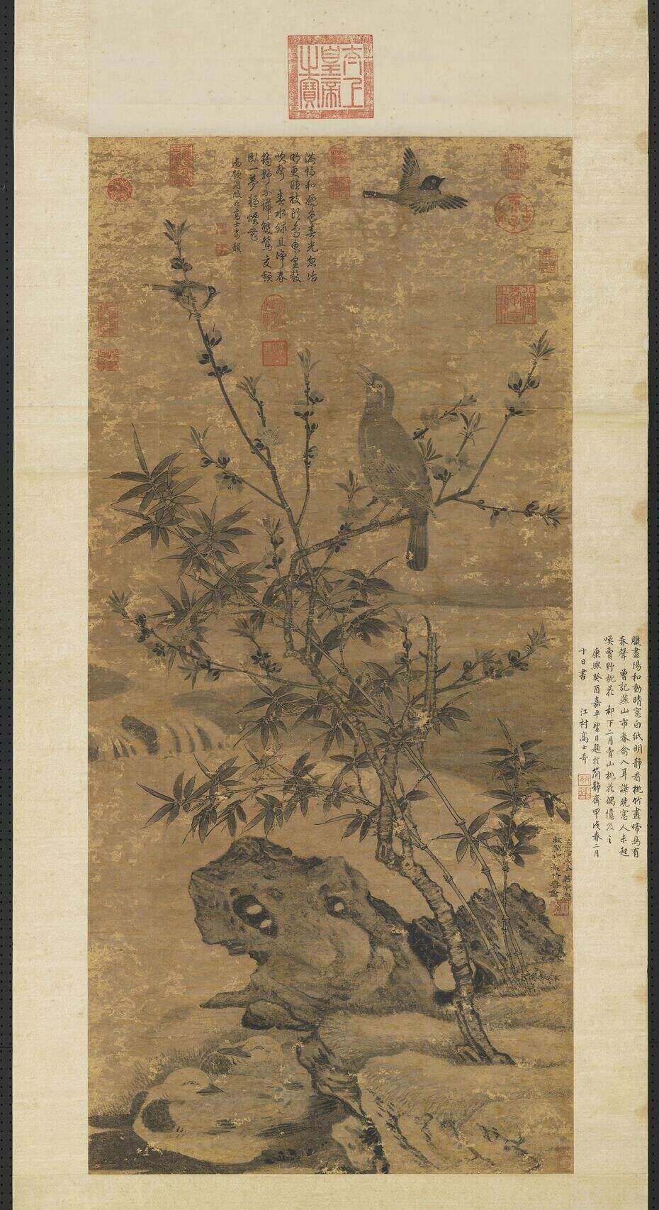 桃竹春禽图缩略图