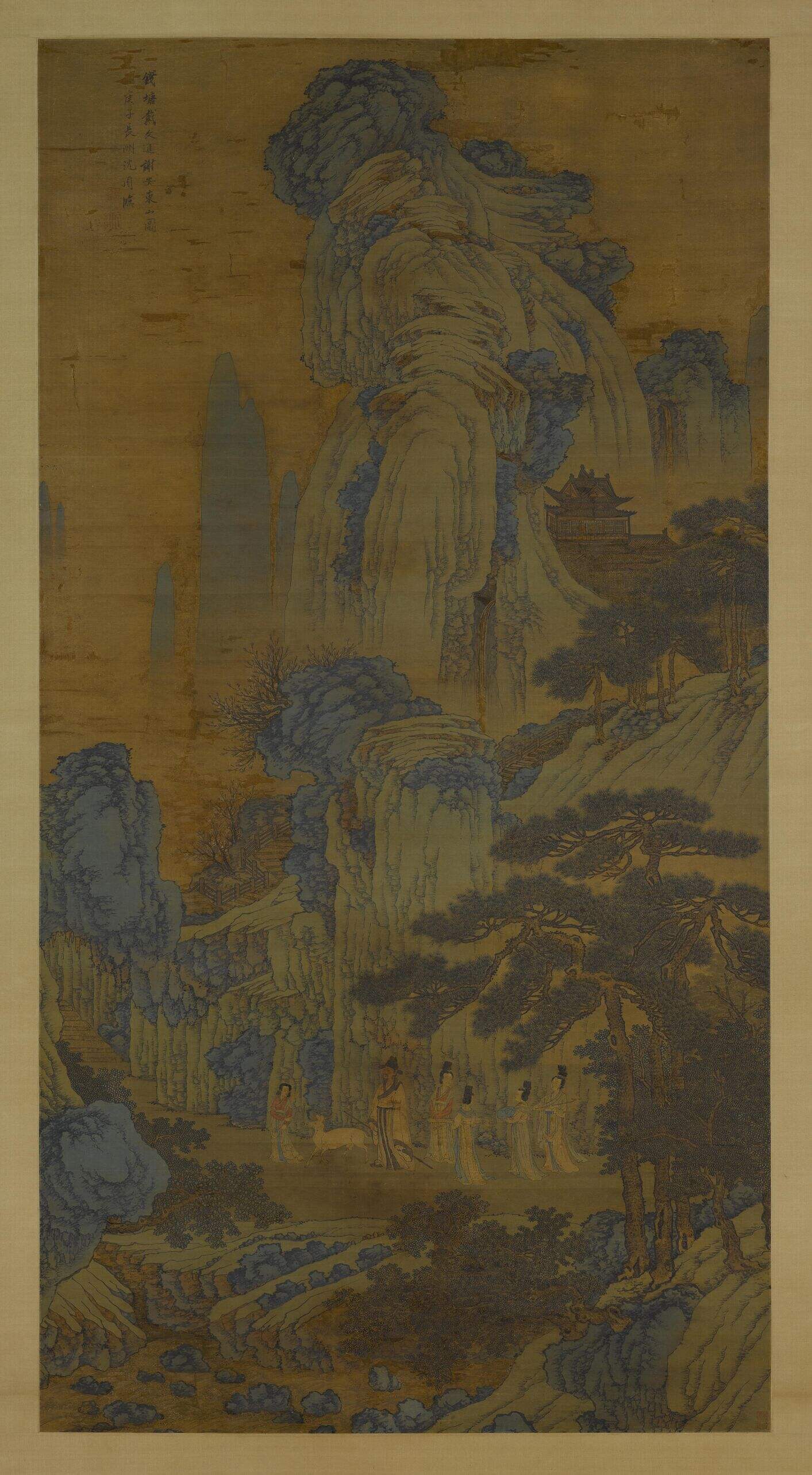 临戴文进谢安东山图缩略图