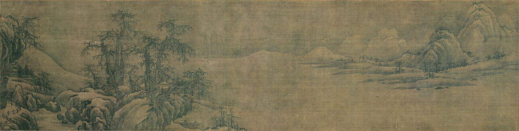 潇湘八景图卷之江天暮雪缩略图