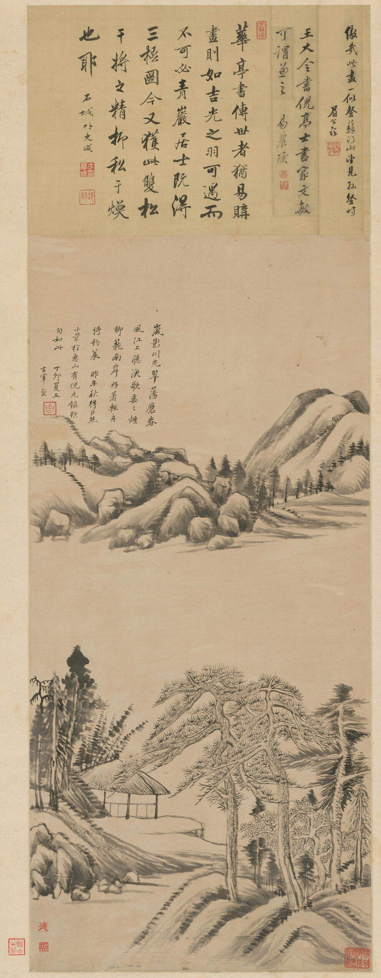 仿巨然山水图缩略图