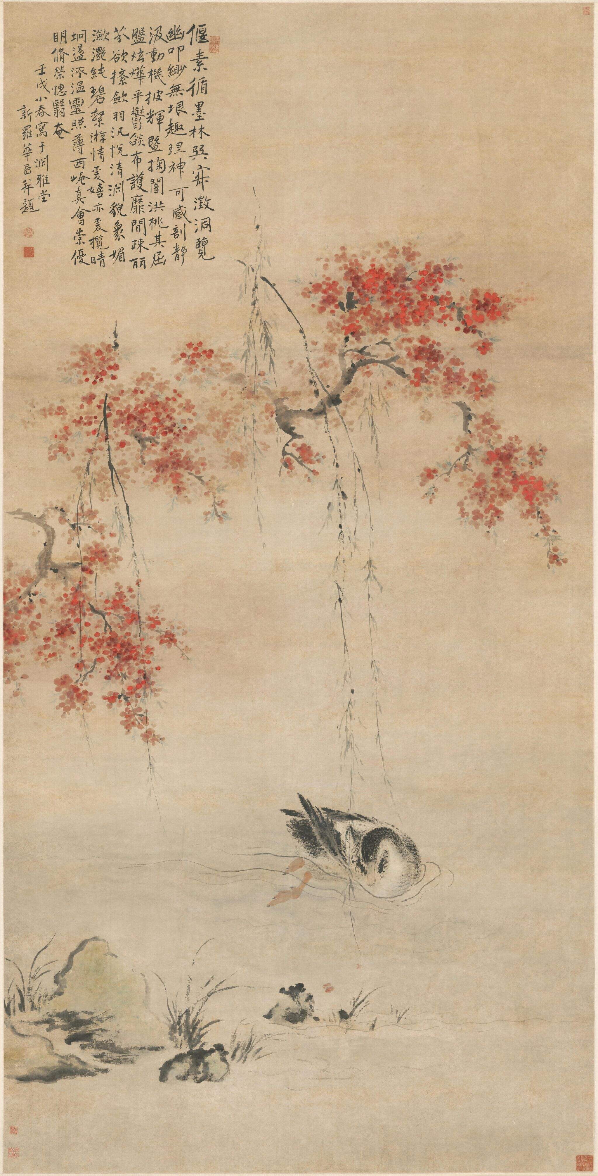 桃潭浴鸭图缩略图