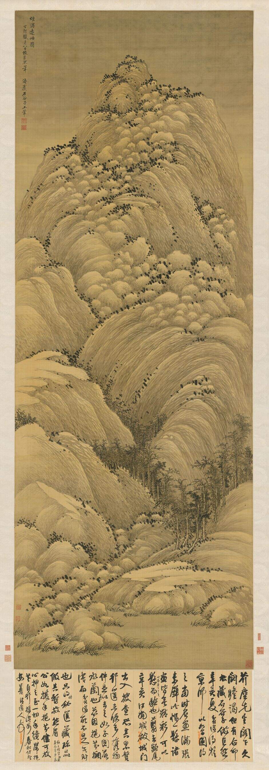 仿巨然烟浮远岫图缩略图