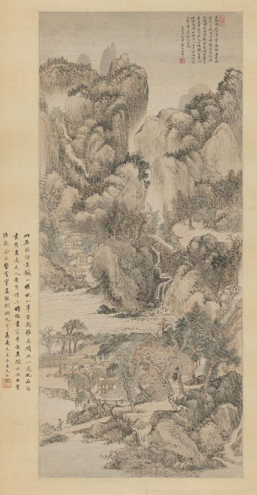 仿王叔明秋山草堂图缩略图