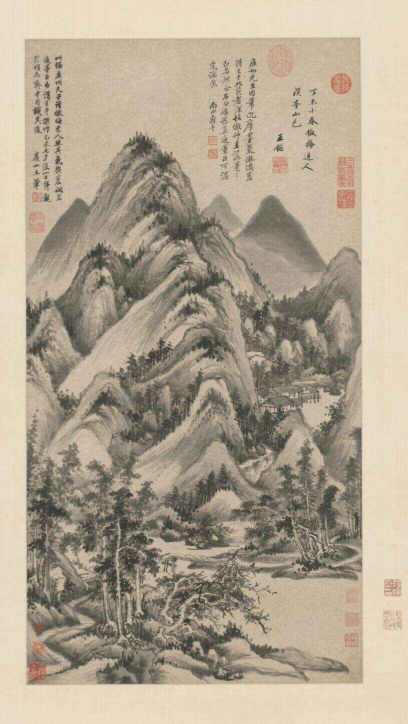 仿梅道人溪亭山色图缩略图