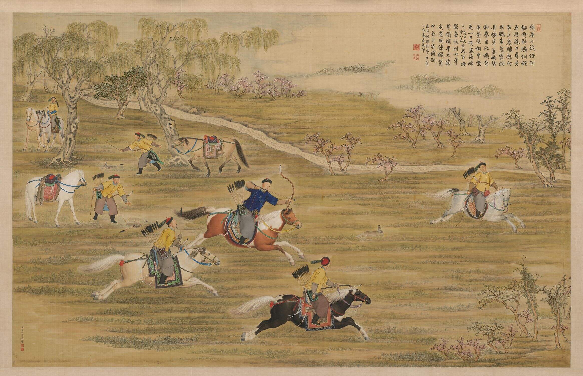 乾隆皇帝射猎图缩略图