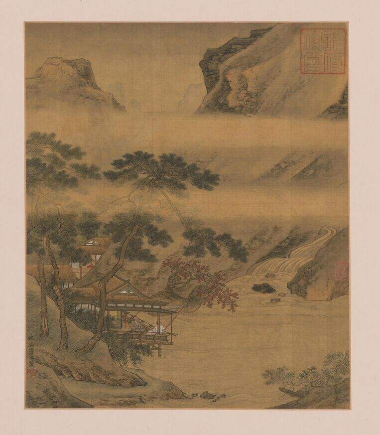 临溪水阁图缩略图