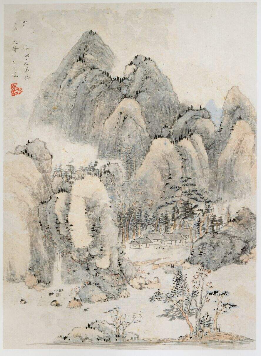 秋山花溪图缩略图