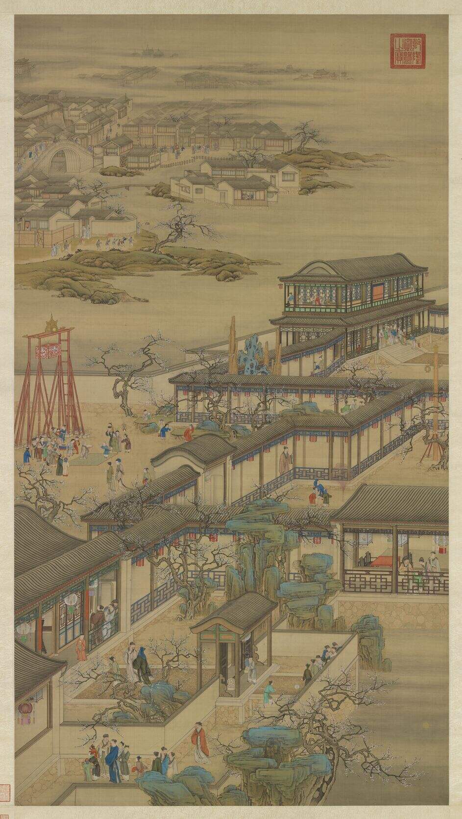 圆明园建筑与远山