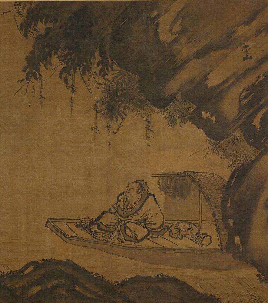 停舟待月图缩略图