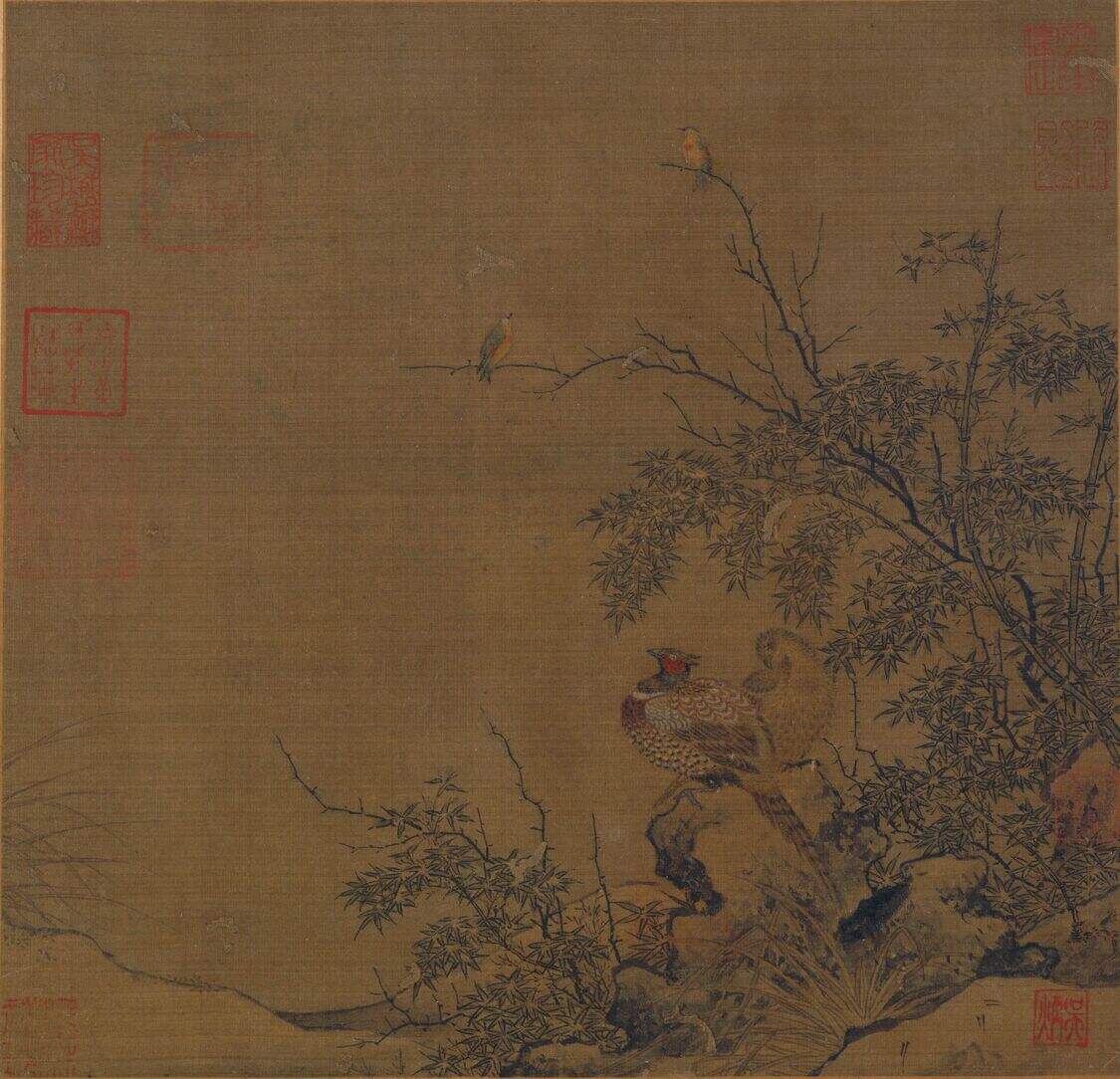 锦雉竹雀图缩略图