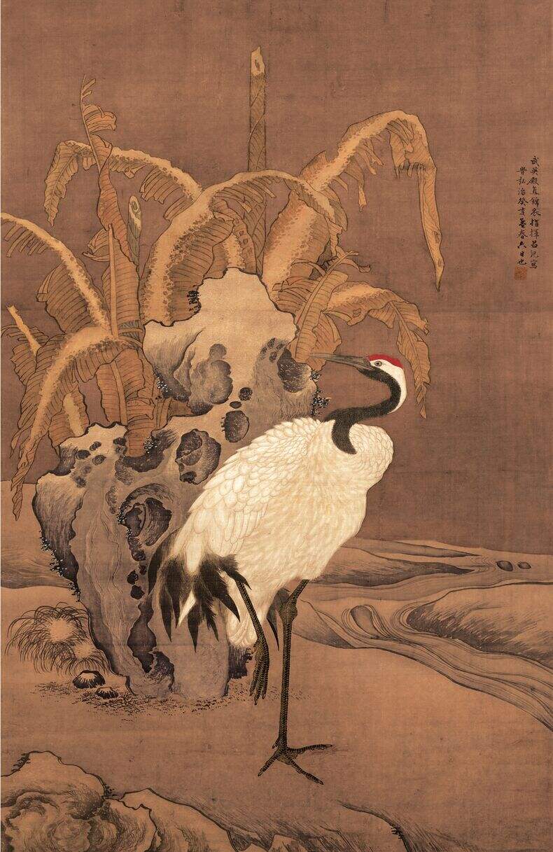 蕉岩鹤立图缩略图