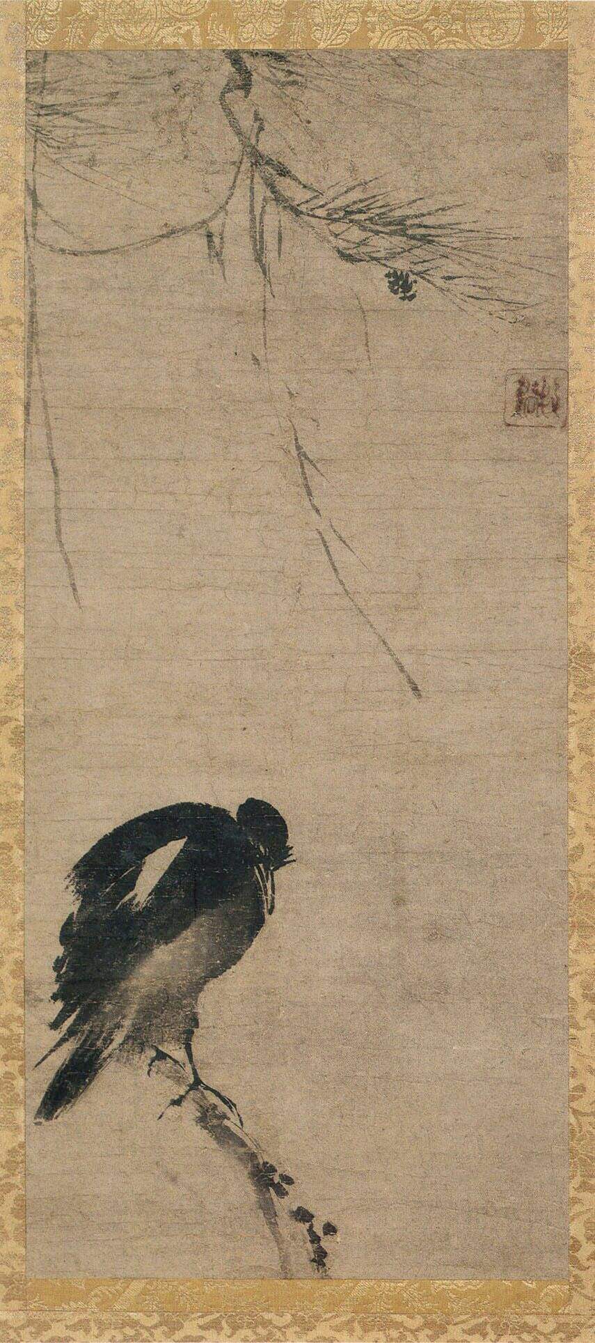 老松八哥图缩略图