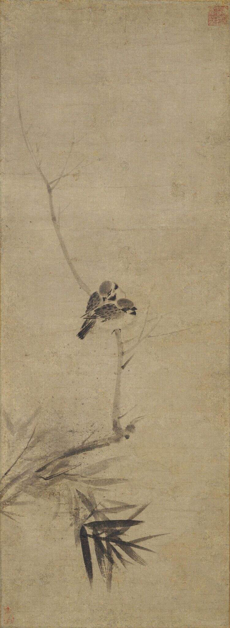 竹雀图缩略图