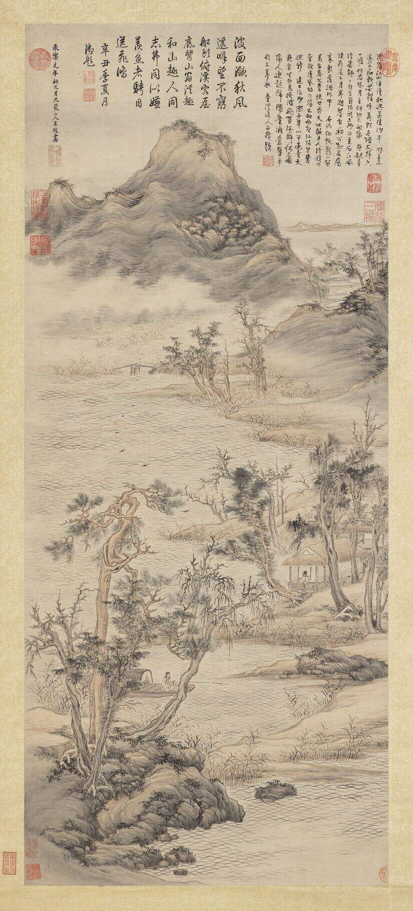 秋江泛艇图缩略图