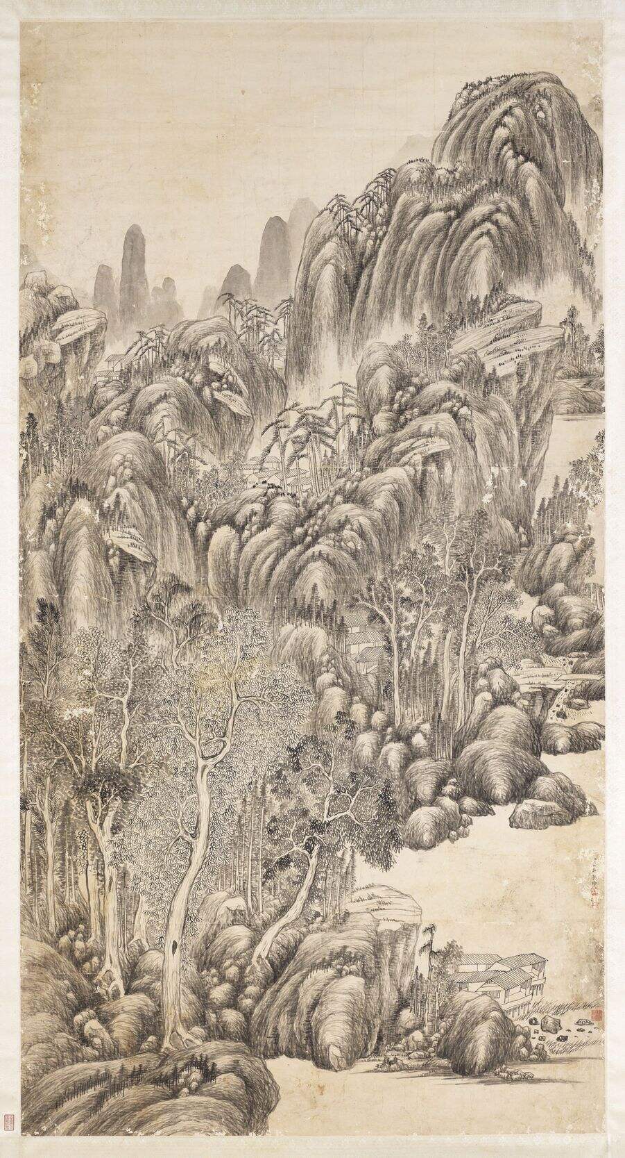 弘旿墨笔丛岩叠翠图缩略图
