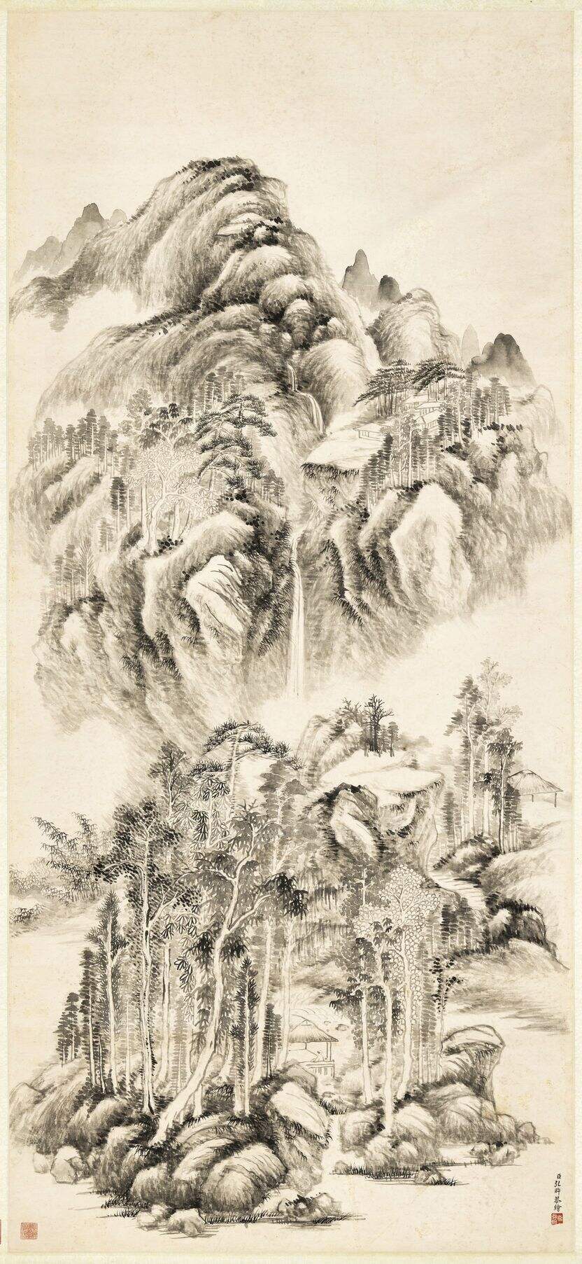 弘旿悬崖飞瀑图缩略图