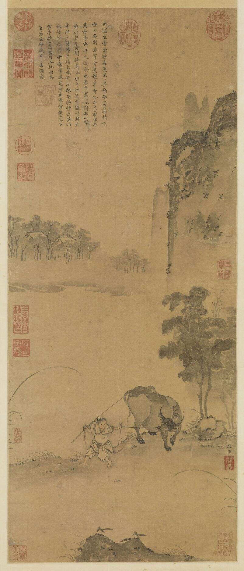 长堤归牧图缩略图