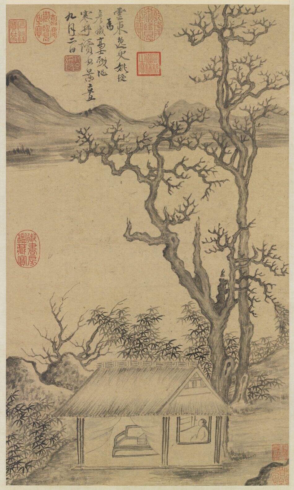寒林读书图缩略图