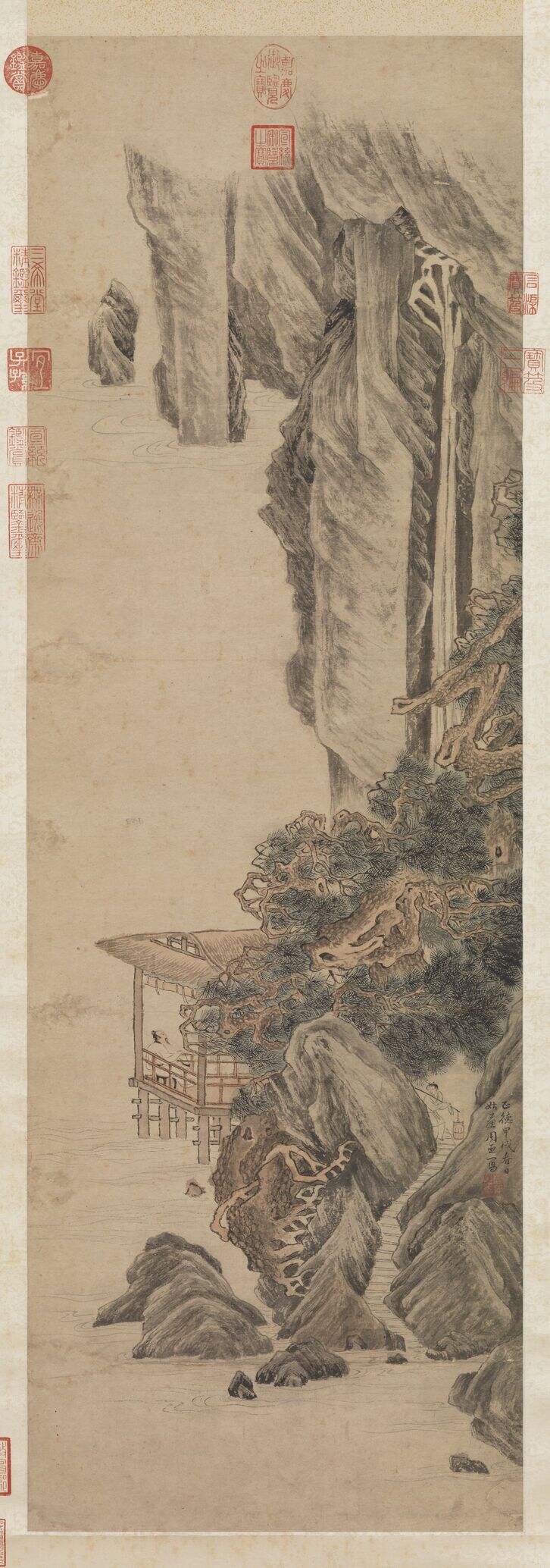 松岩飞瀑图缩略图