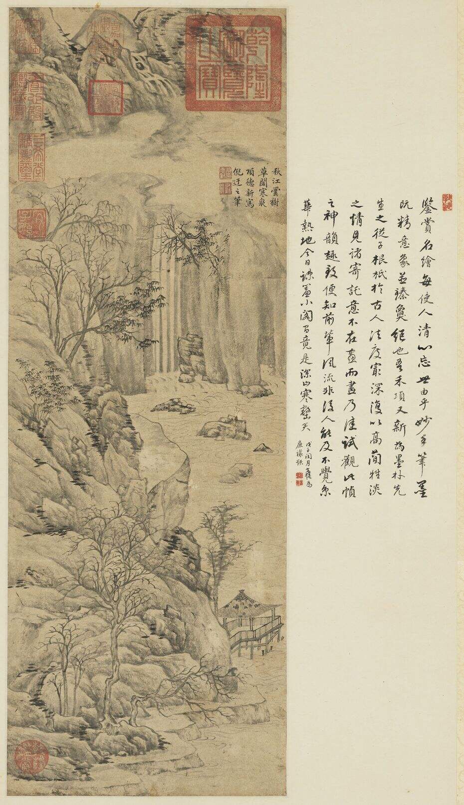 秋江云树图缩略图