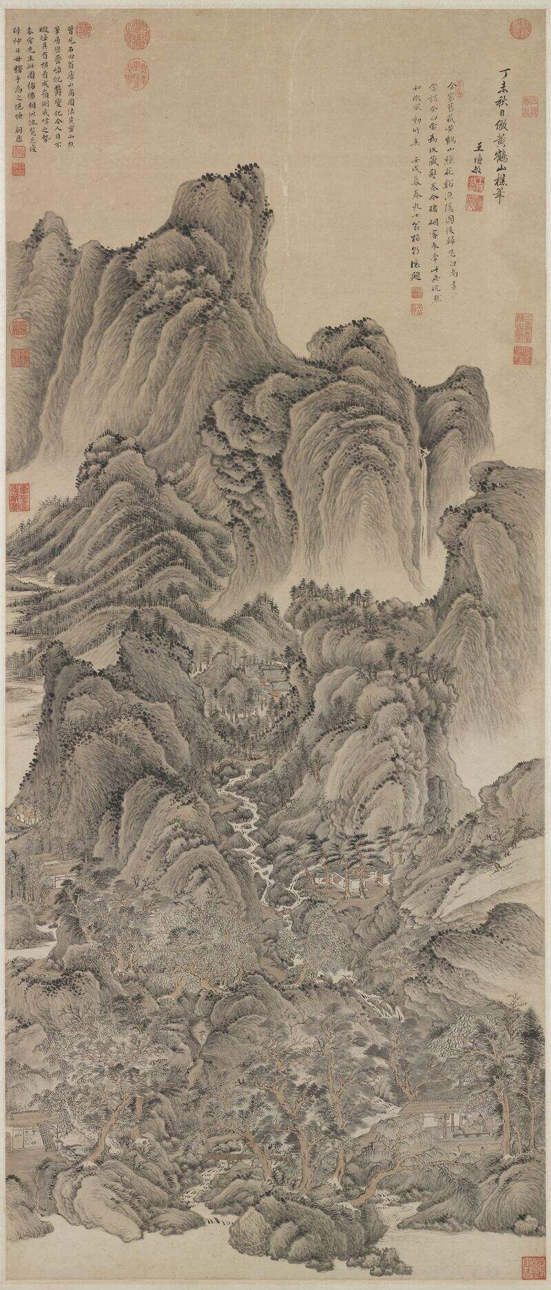 倣王蒙山水图缩略图