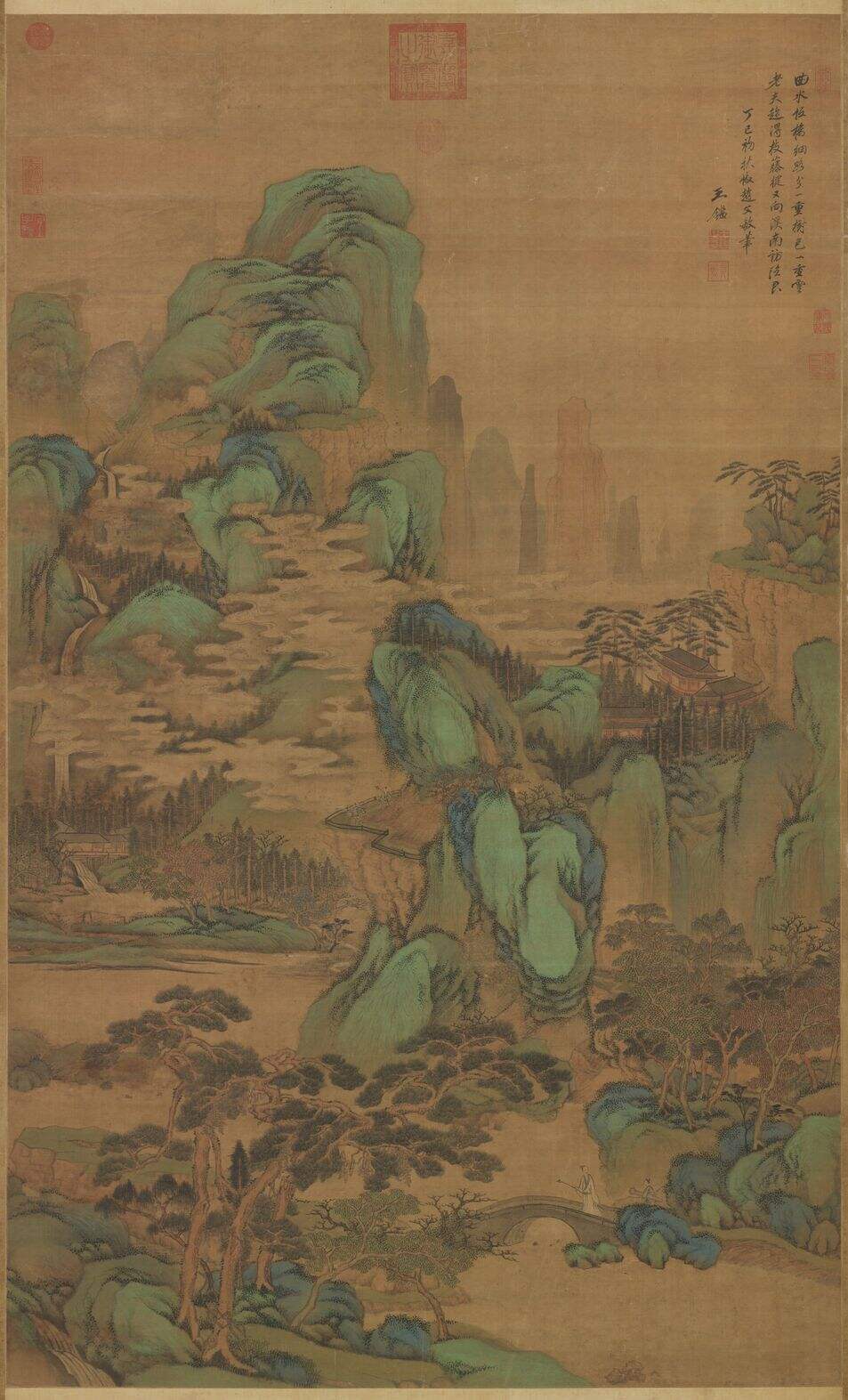 倣赵孟𫖯山水图缩略图