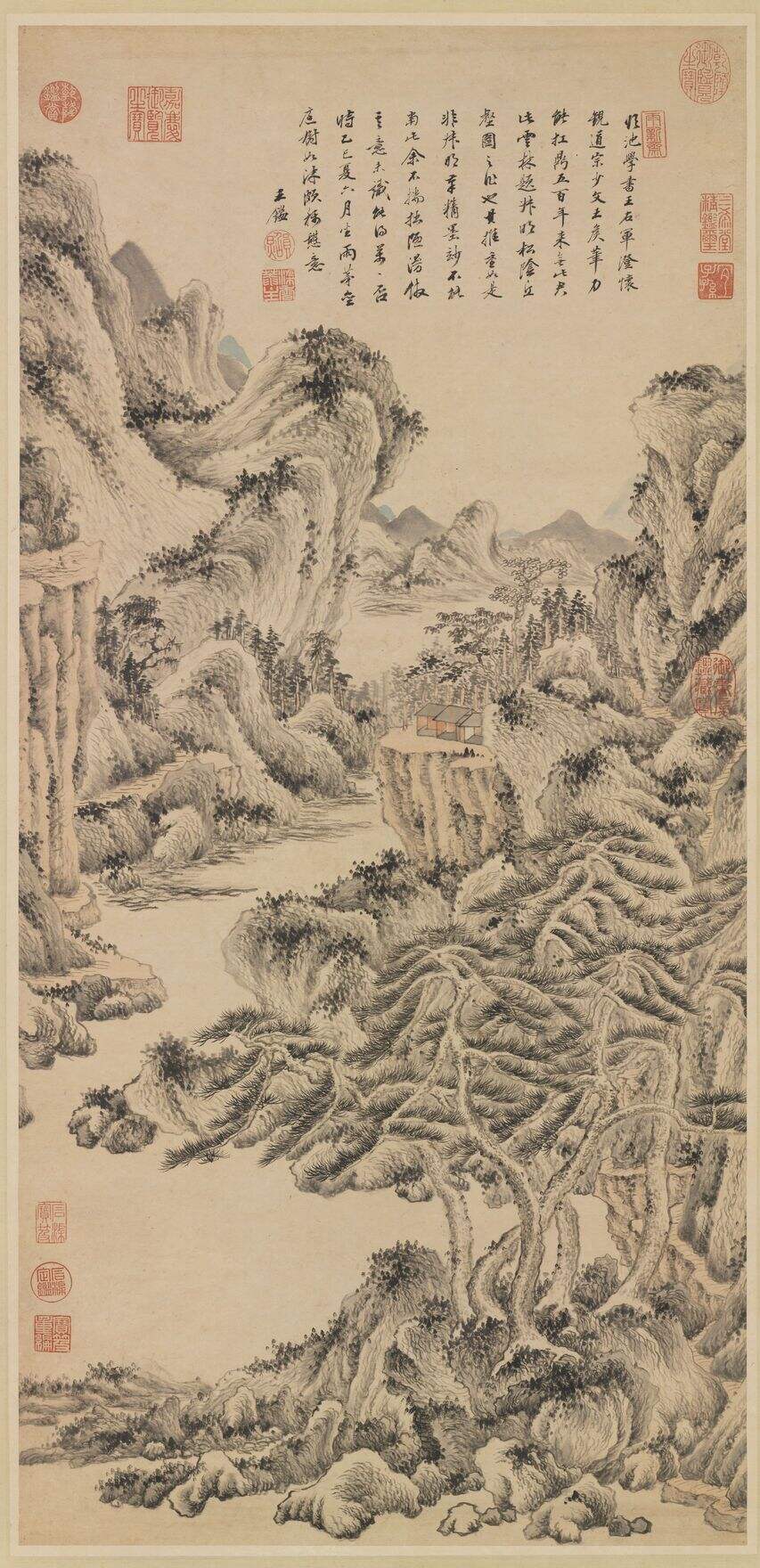 临王蒙松阴丘壑图缩略图